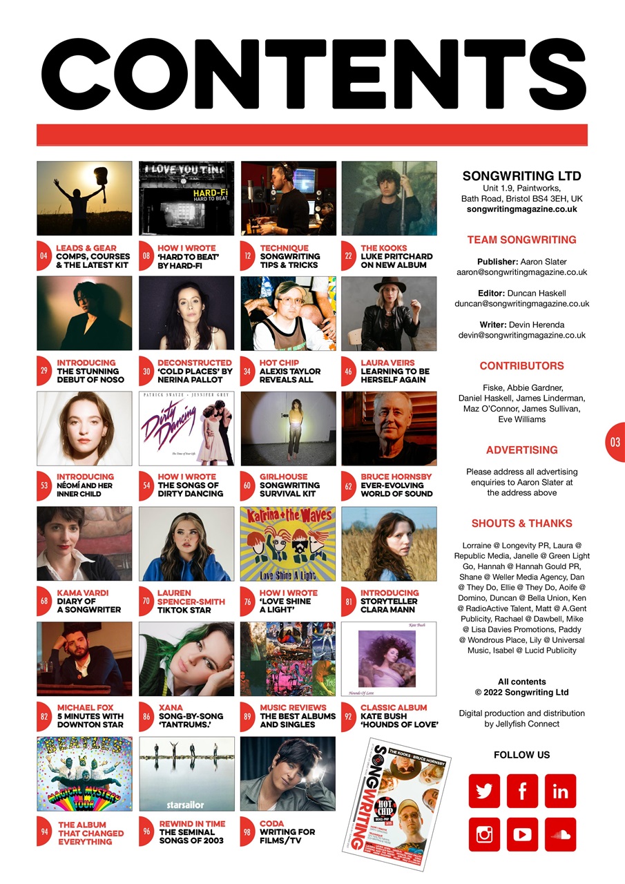 Songwriting Magazine Preview Pages