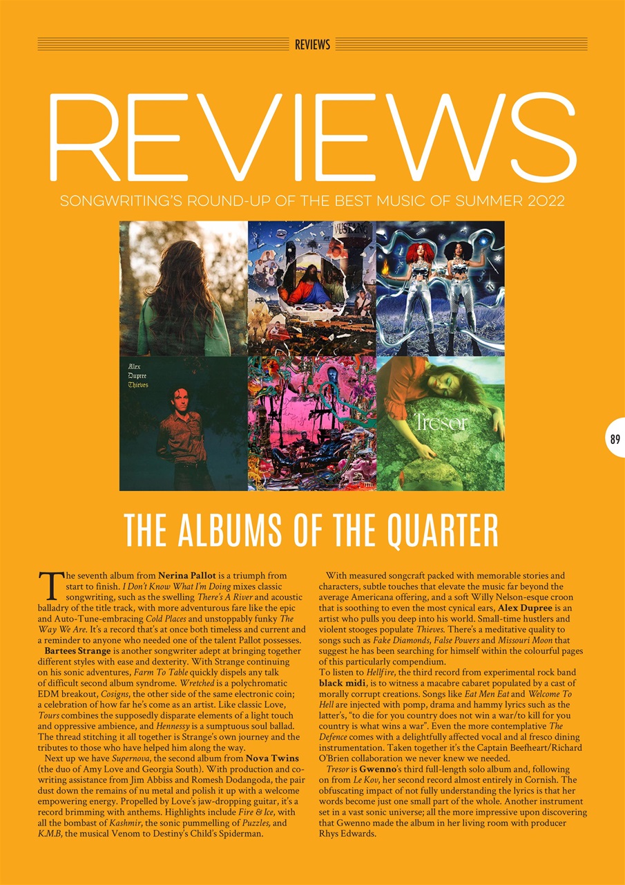 Songwriting Magazine Preview Pages