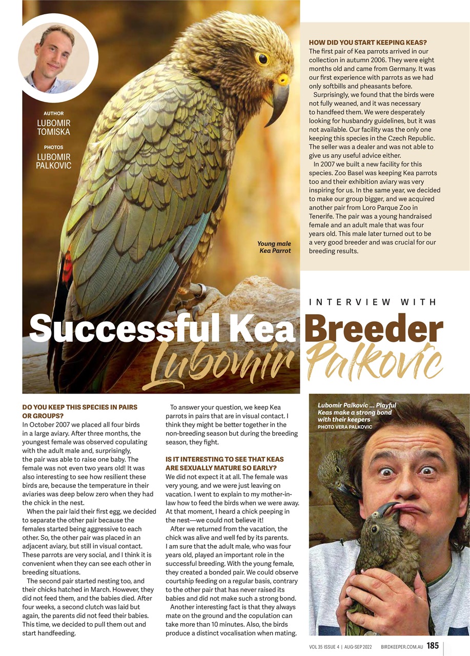 Australian Birdkeeper Magazine Preview Pages
