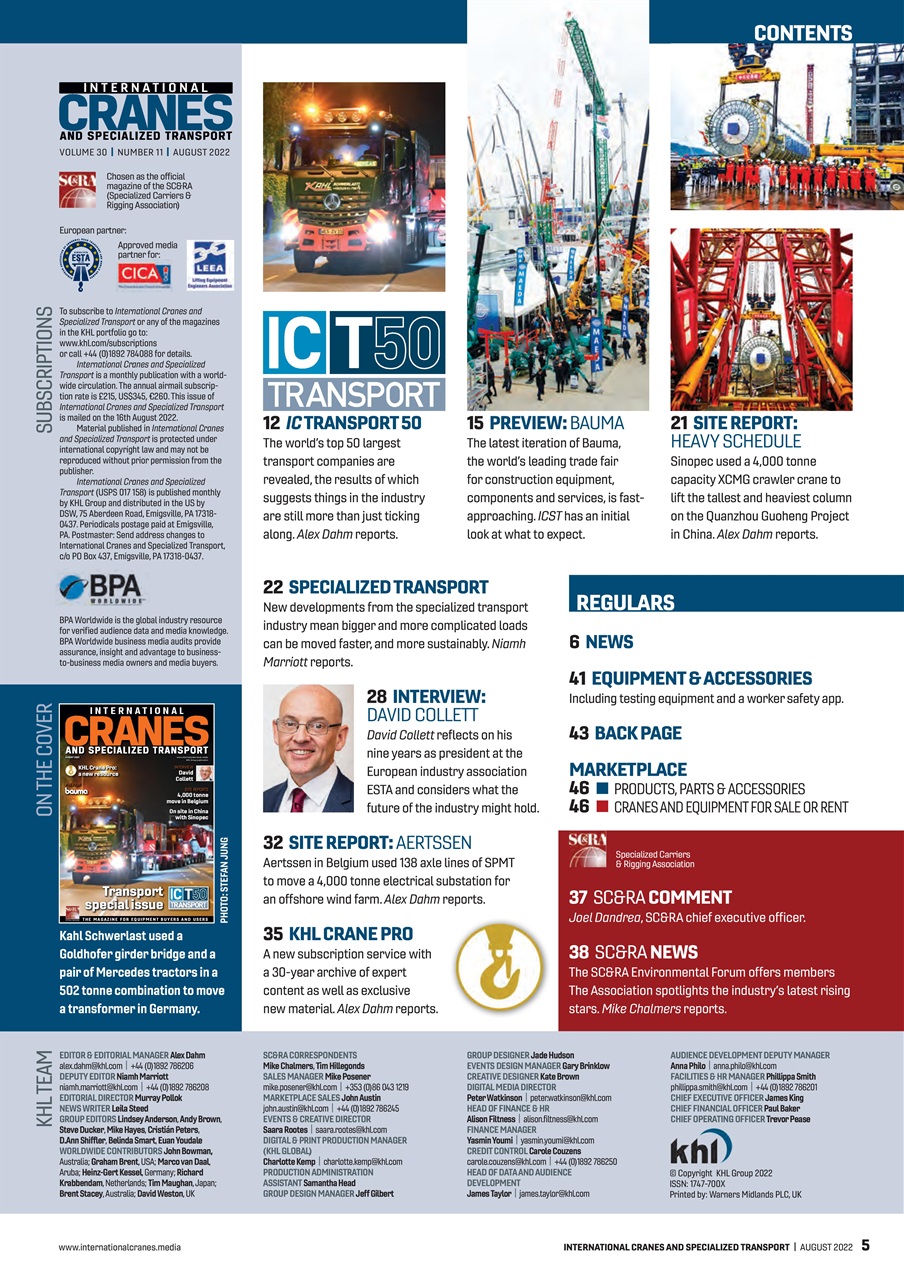 Int. Cranes and Specialized Transp Preview Pages