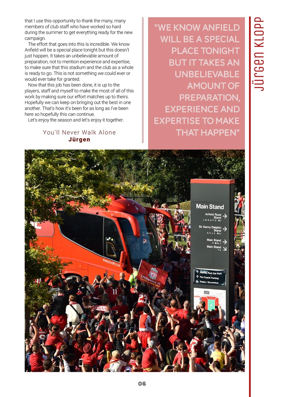 Liverpool FC Programmes Preview Pages