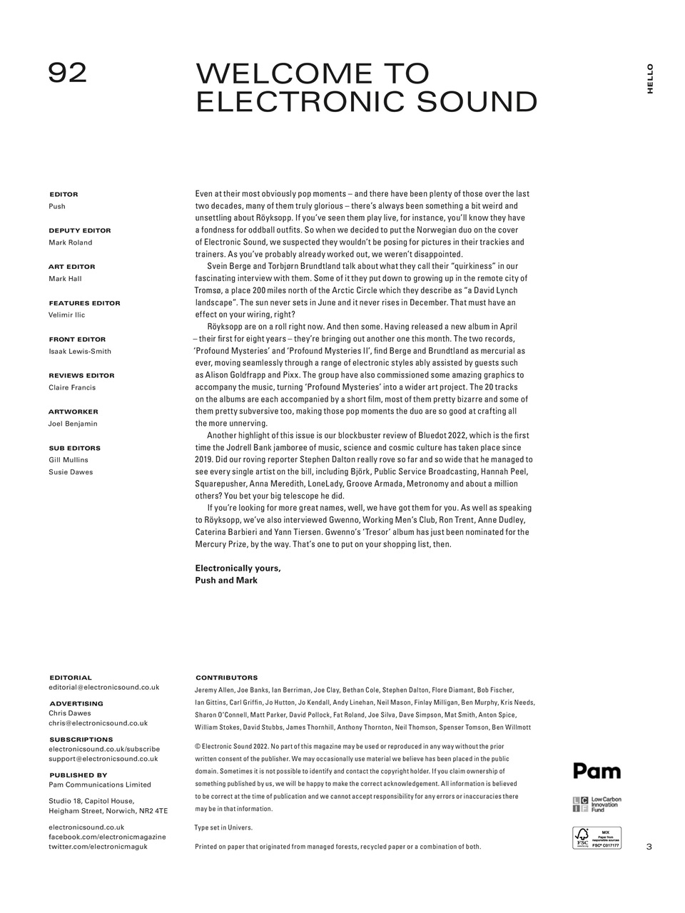 Electronic Sound Preview Pages