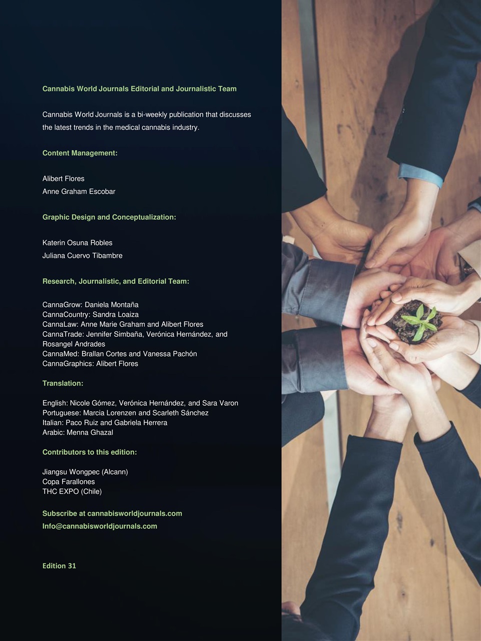 Cannabis World Journals Preview Pages