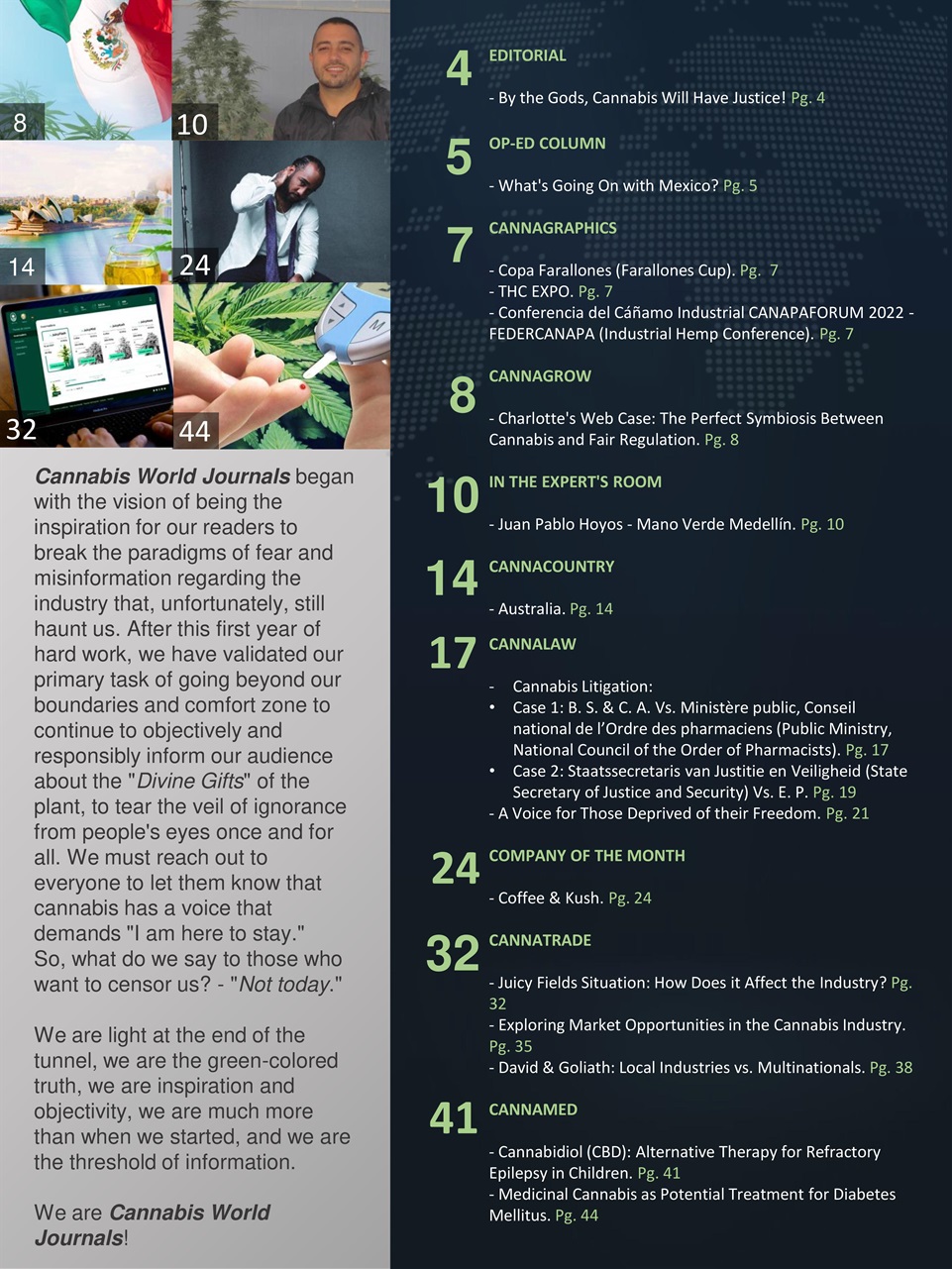 Cannabis World Journals Preview Pages