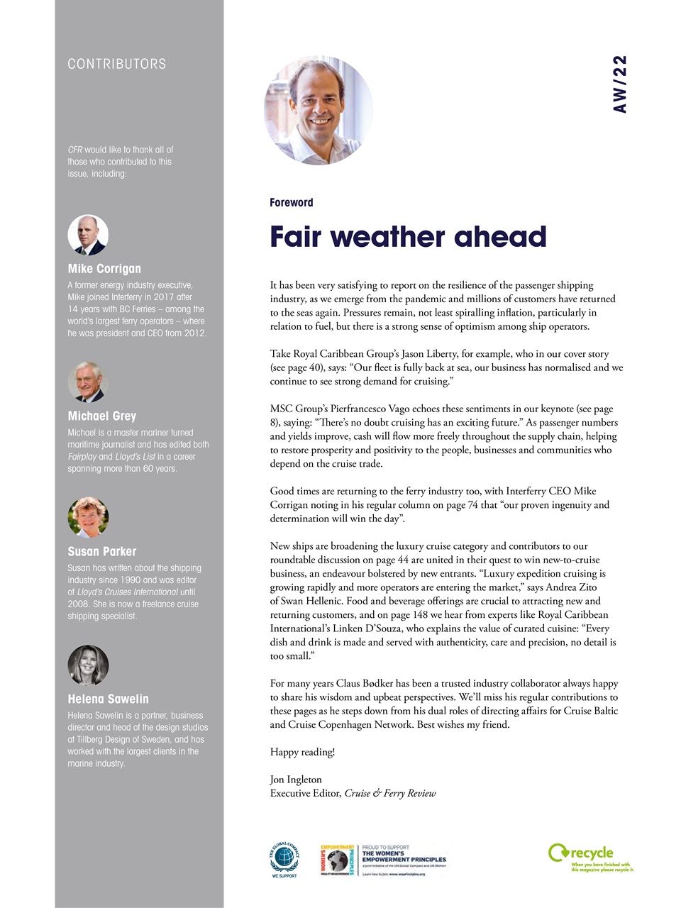 Cruise & Ferry Preview Pages