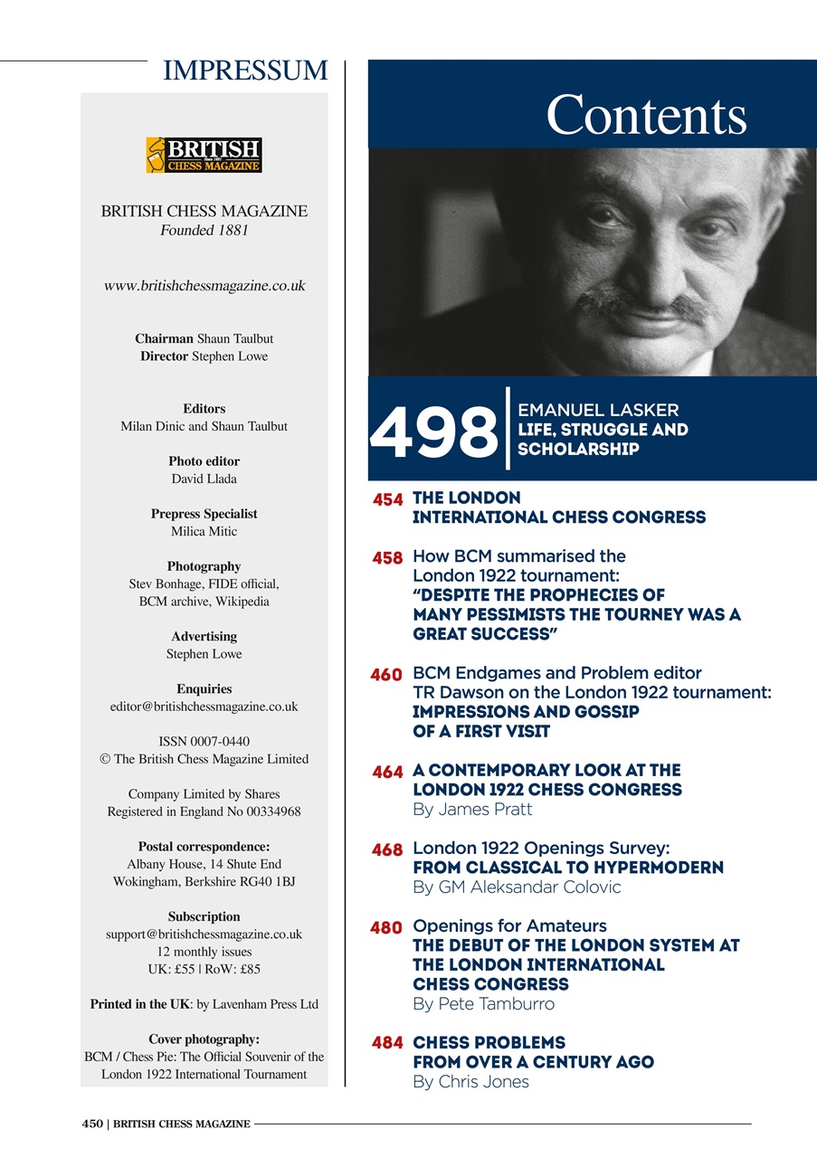 British Chess Magazine Preview Pages