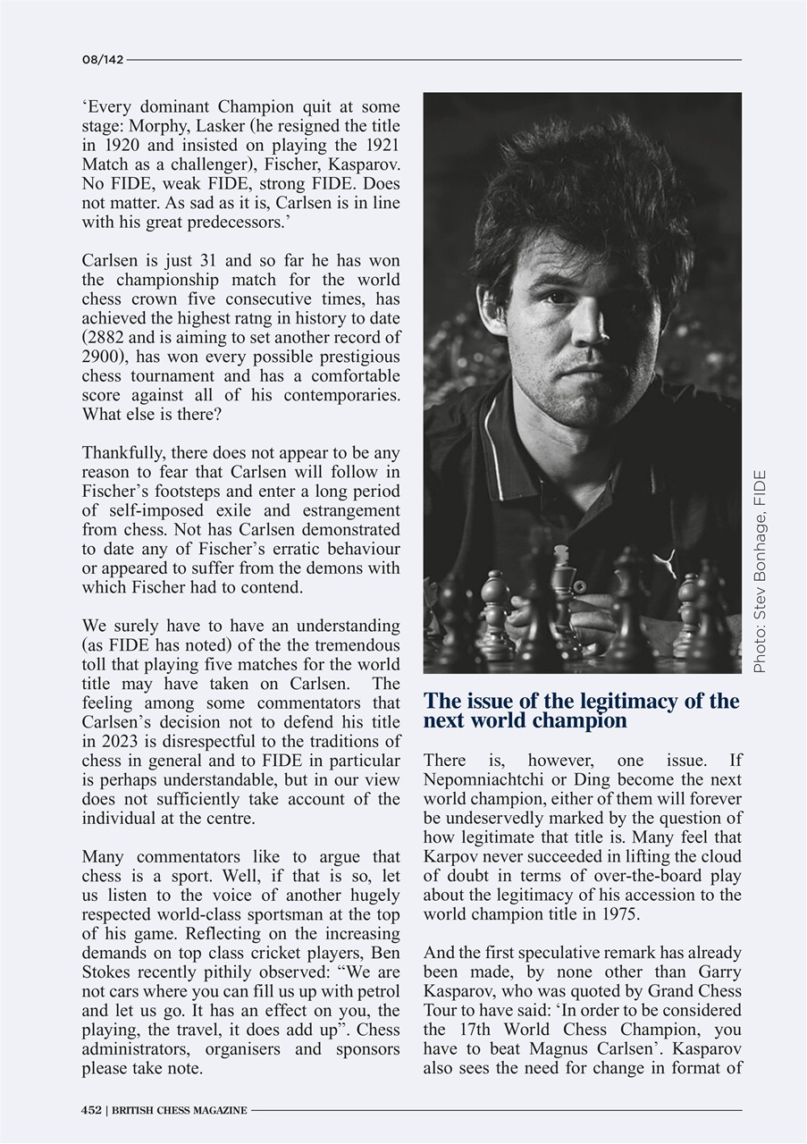 British Chess Magazine Preview Pages