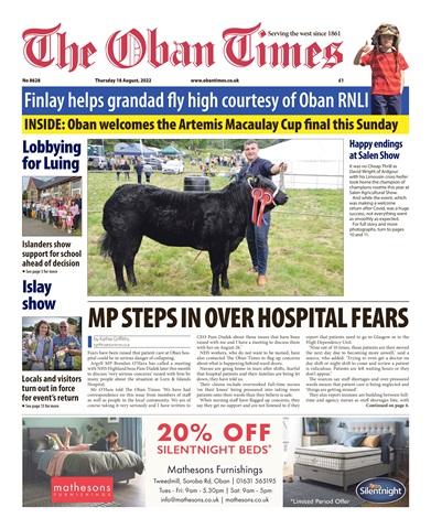 The Oban Times & Lochaber Times issue 18th August, 2022