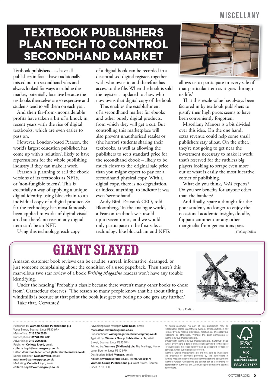 Writing Magazine Preview Pages