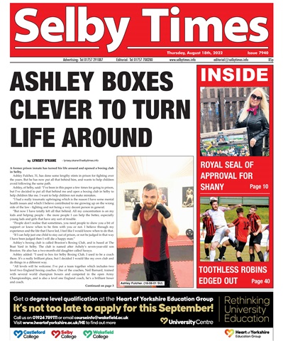 Selby Times issue Thursday, August 18th