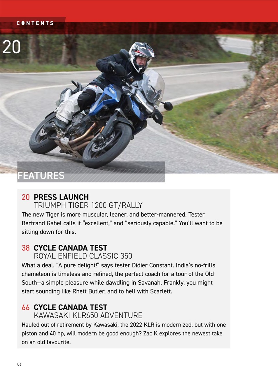 Cycle Canada Preview Pages