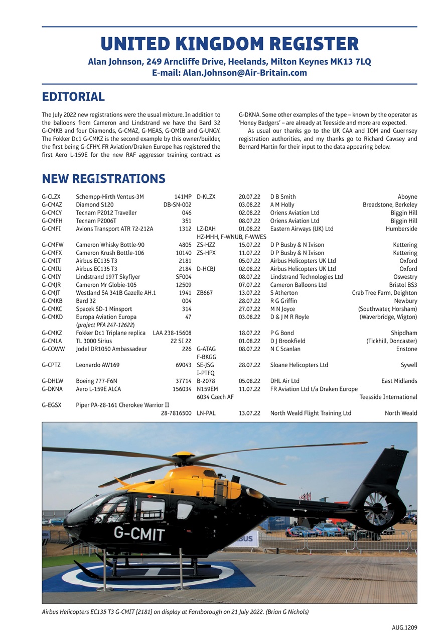 Air Britain News Preview Pages