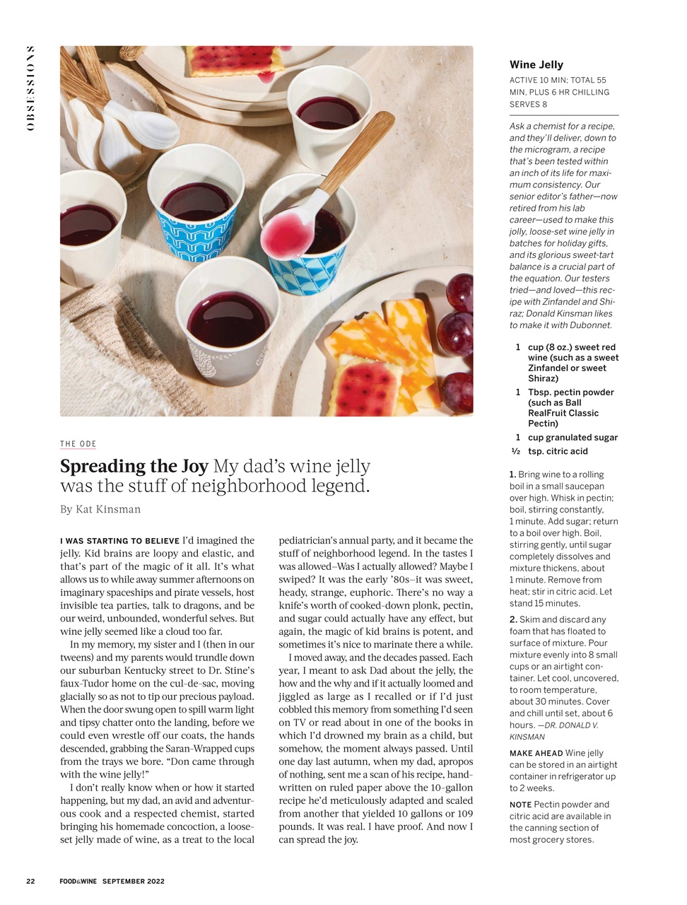 Food & Wine Preview Pages