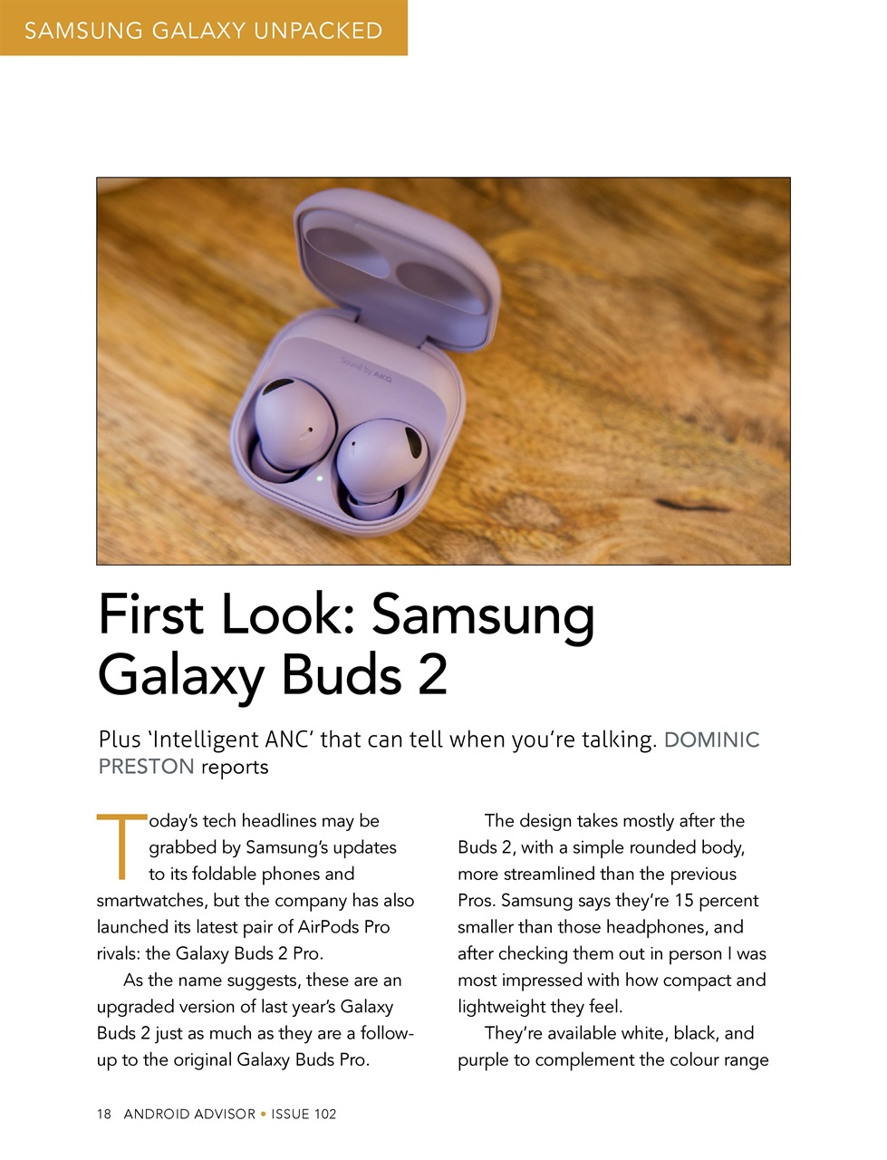 Android Advisor Preview Pages