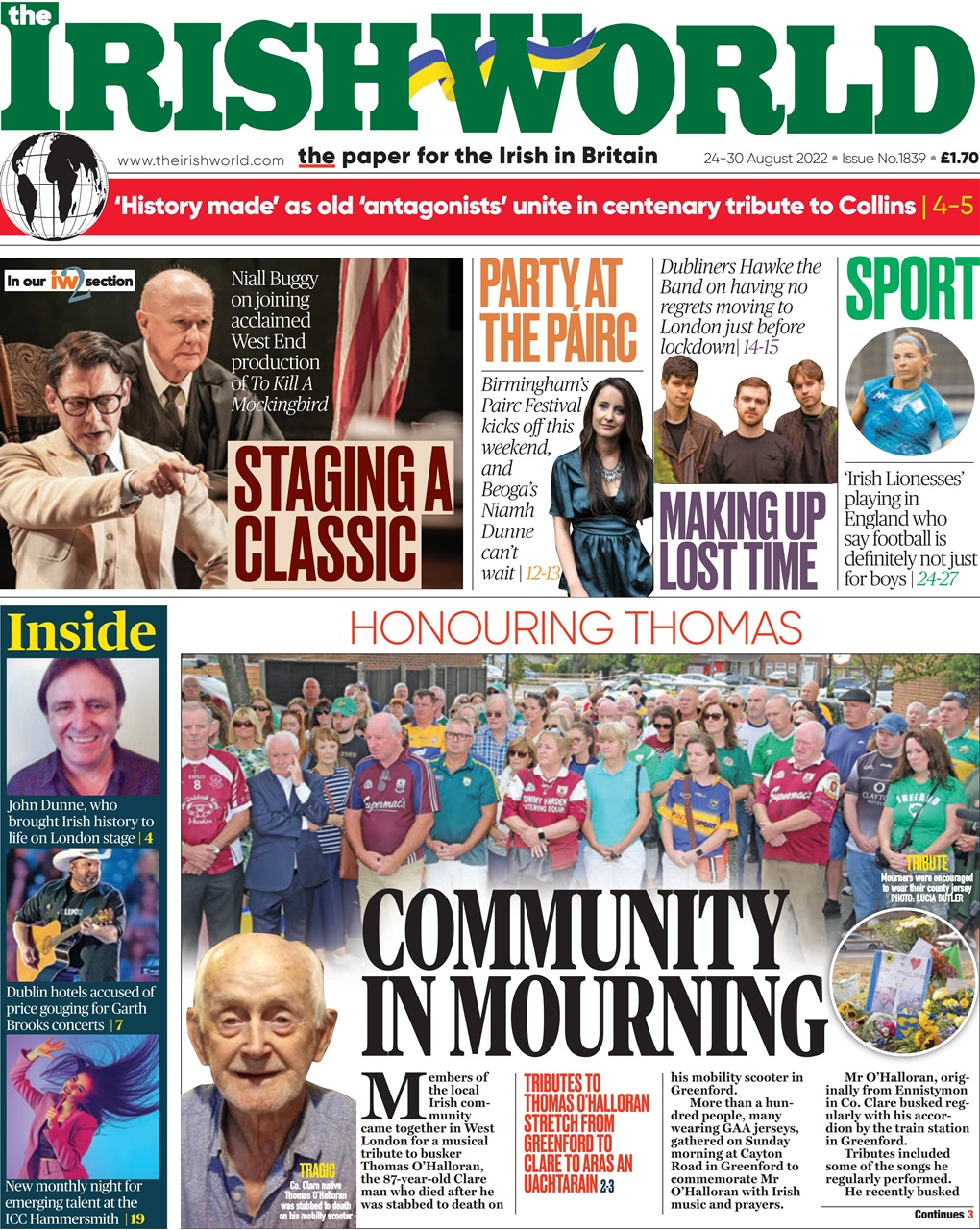 Irish World Preview Pages