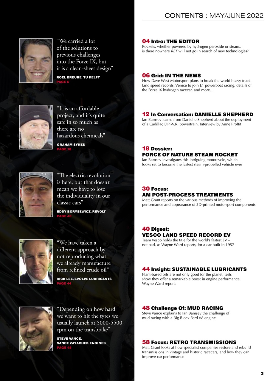 Race Engine Technology Preview Pages