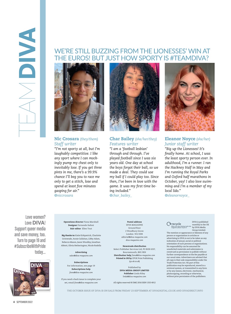 DIVA Magazine Preview Pages