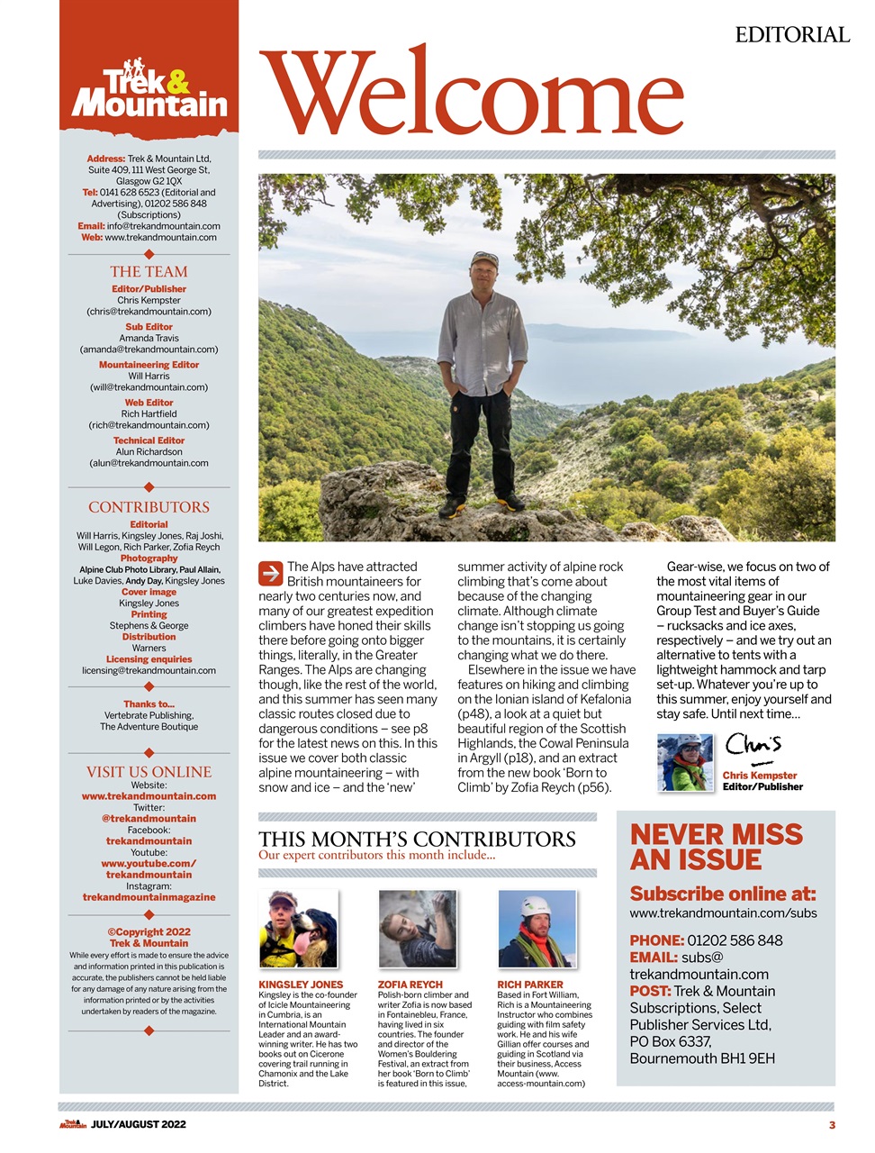 Trek & Mountain Magazine Preview Pages