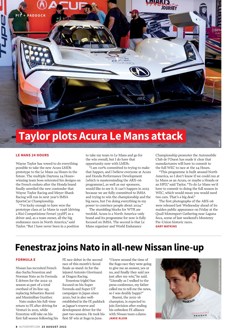 Autosport Preview Pages