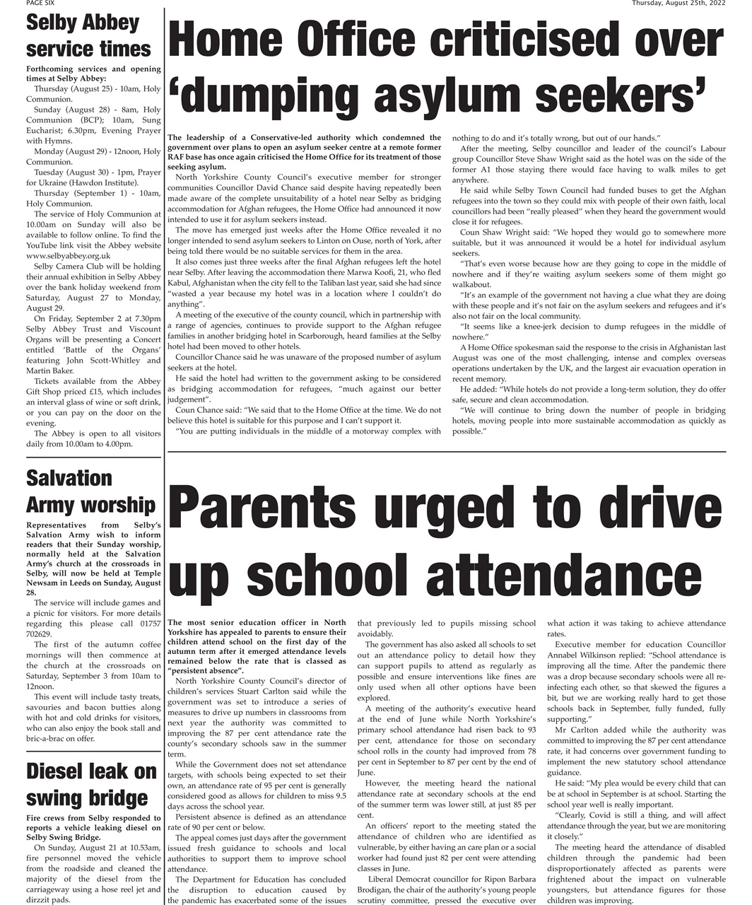 Selby Times Preview Pages