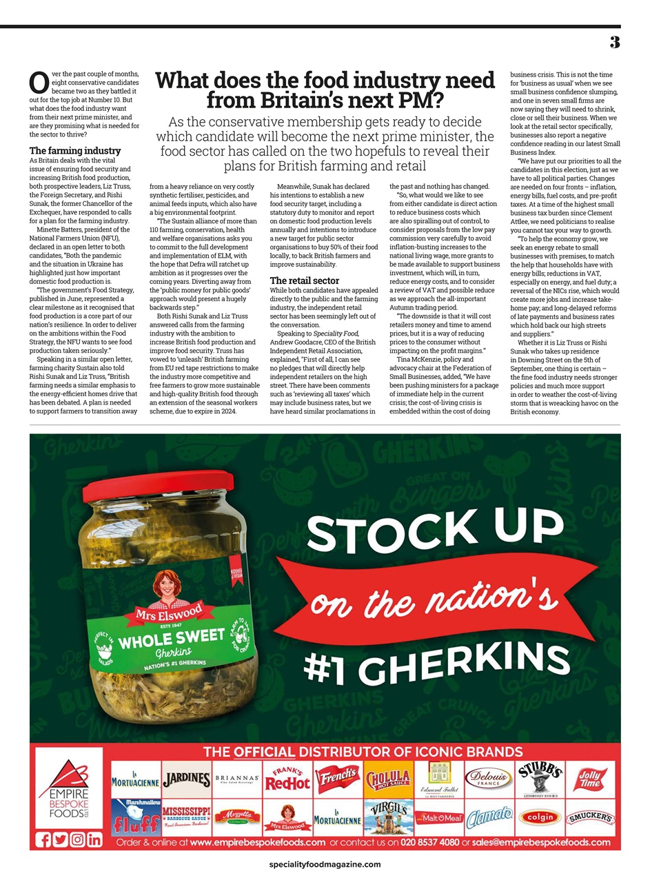 Speciality Food Preview Pages