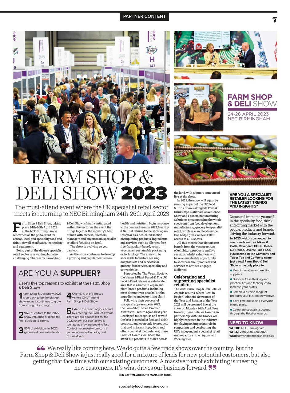 Speciality Food Preview Pages