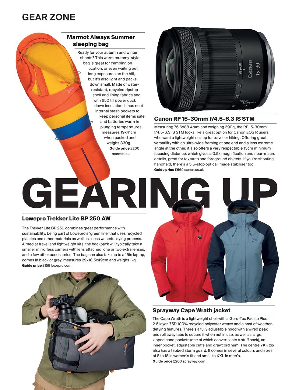 Outdoor Photography Preview Pages
