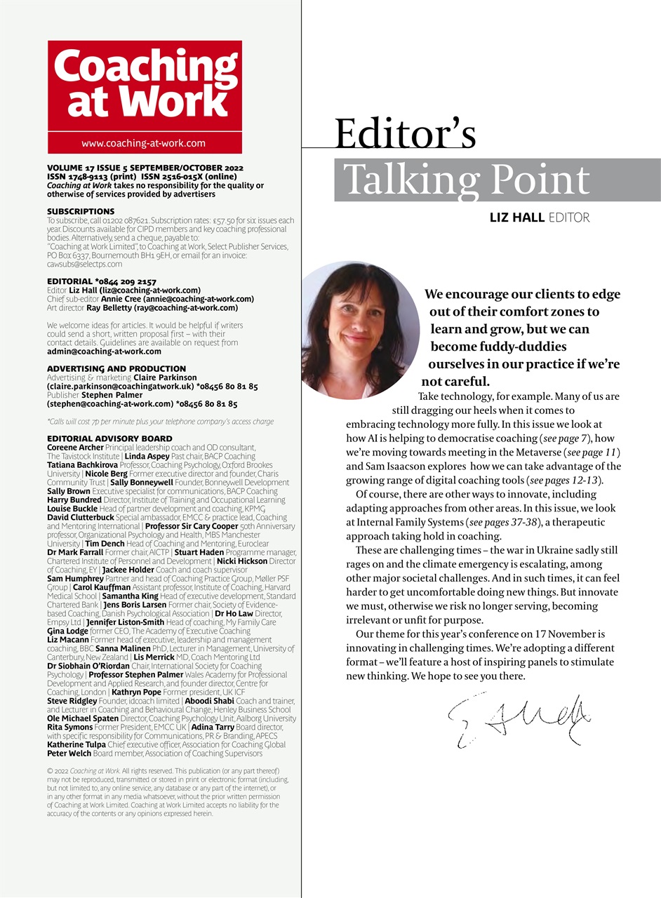 Coaching at Work Preview Pages