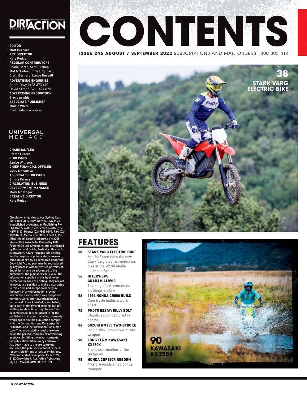 Dirt Action Preview Pages