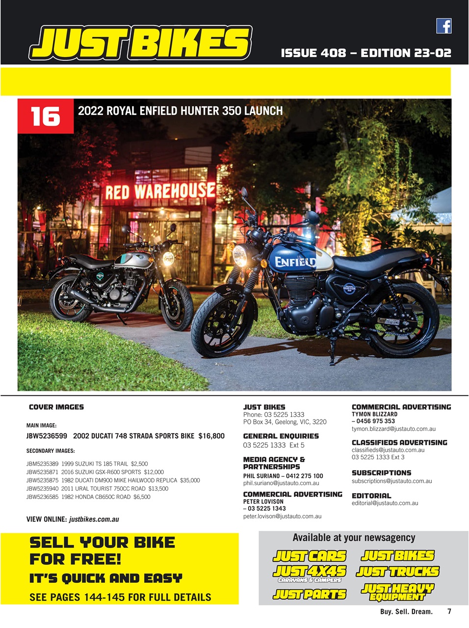 JUST BIKES Preview Pages