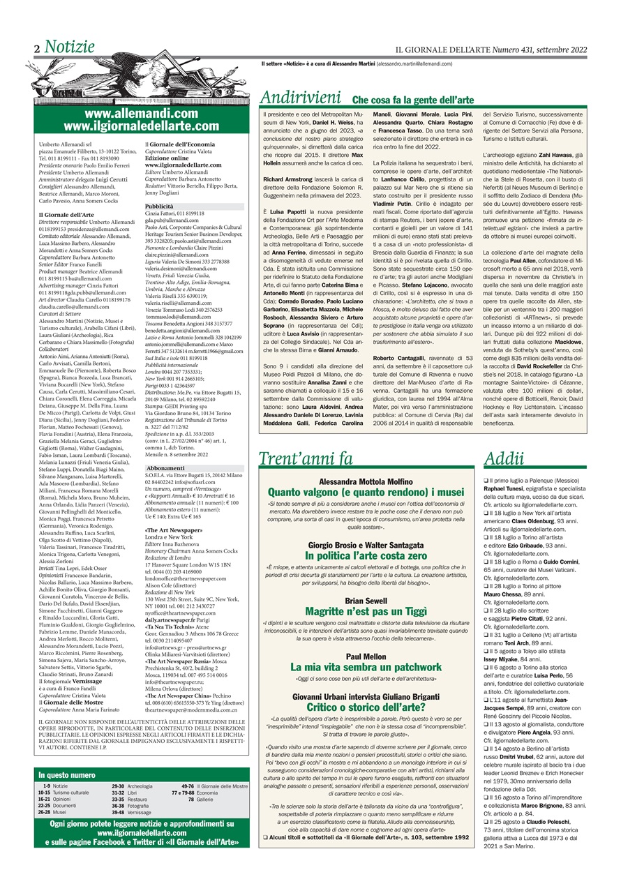 Il Giornale Dell’Arte Preview Pages