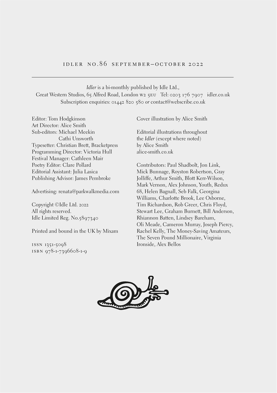 The Idler Magazine Preview Pages