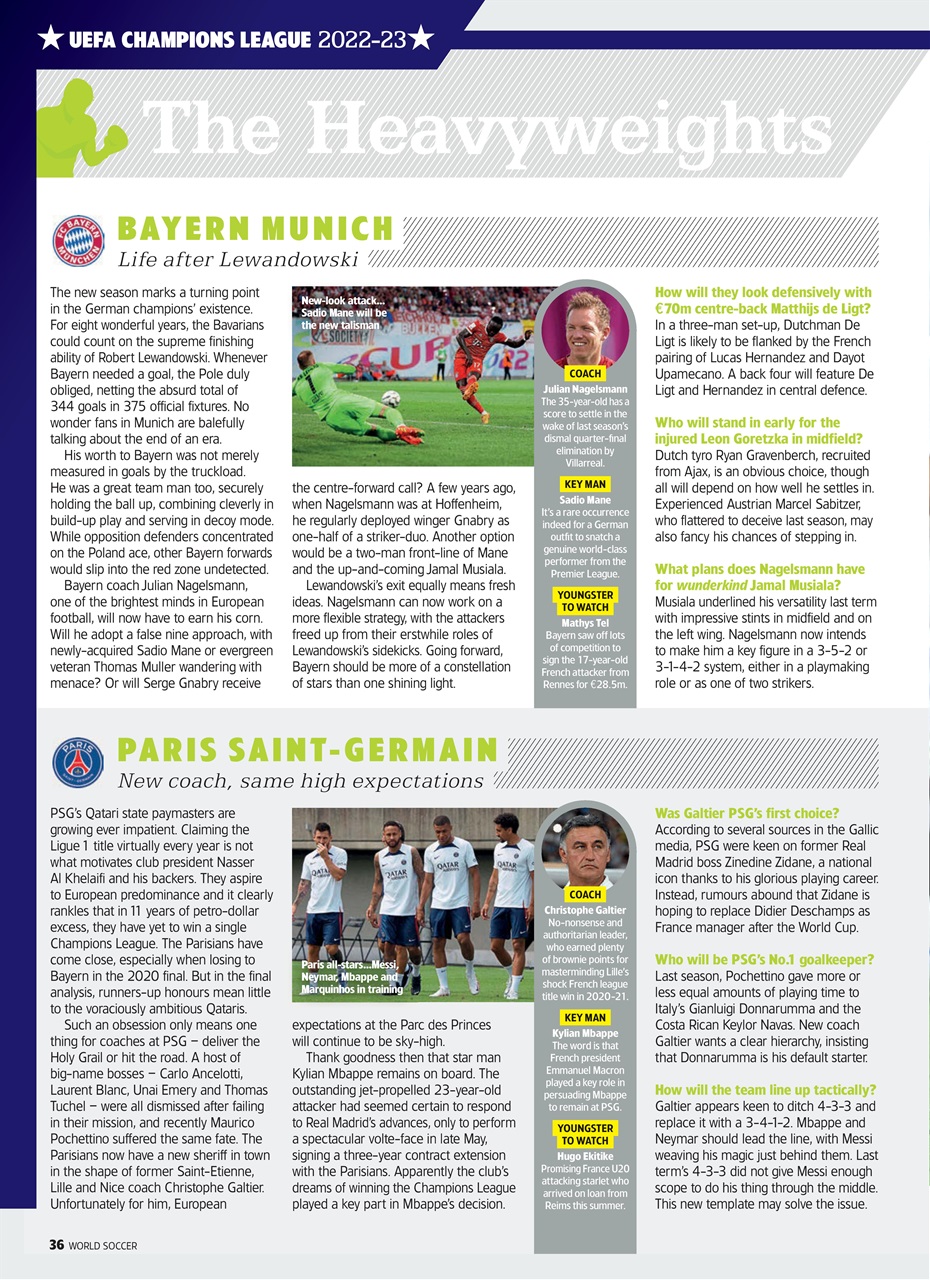 World Soccer Preview Pages