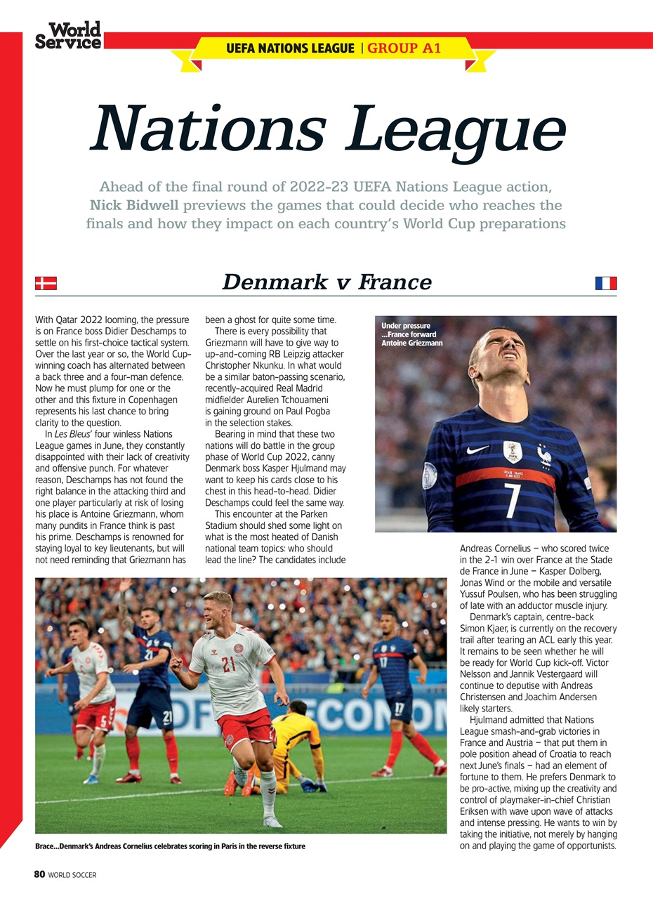 World Soccer Preview Pages