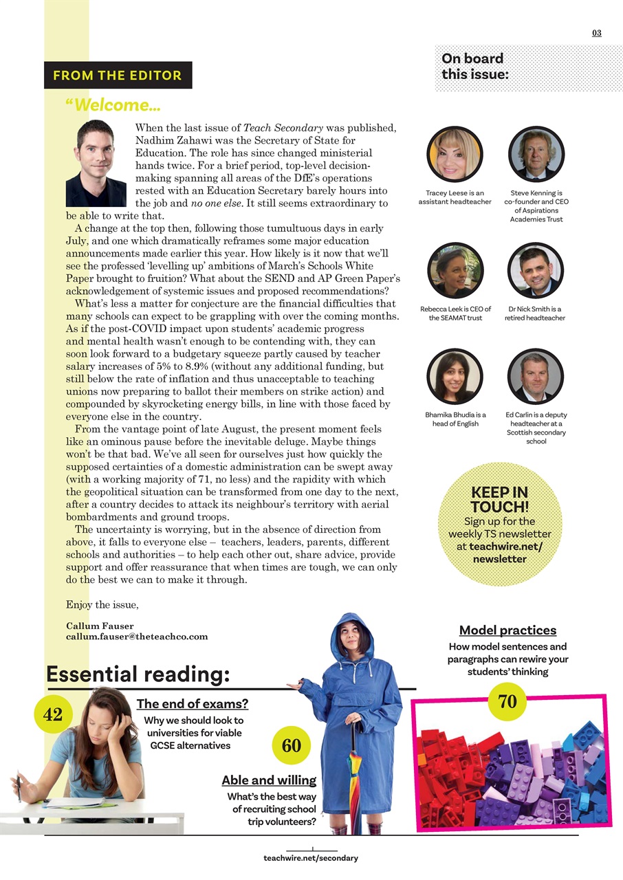 Teach Secondary Preview Pages