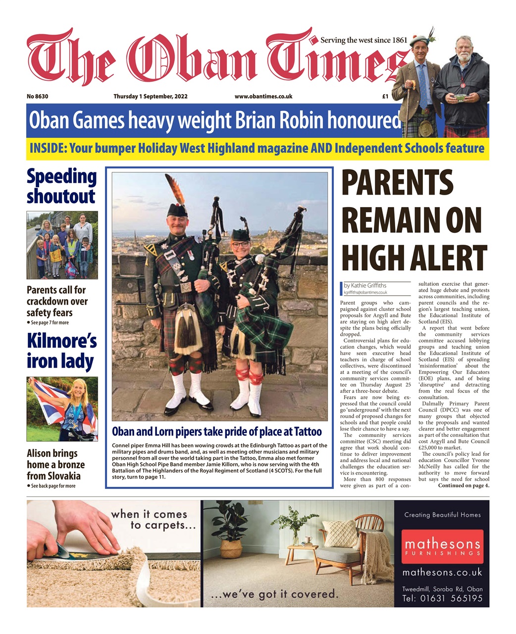 The Oban Times & Lochaber Times Preview Pages