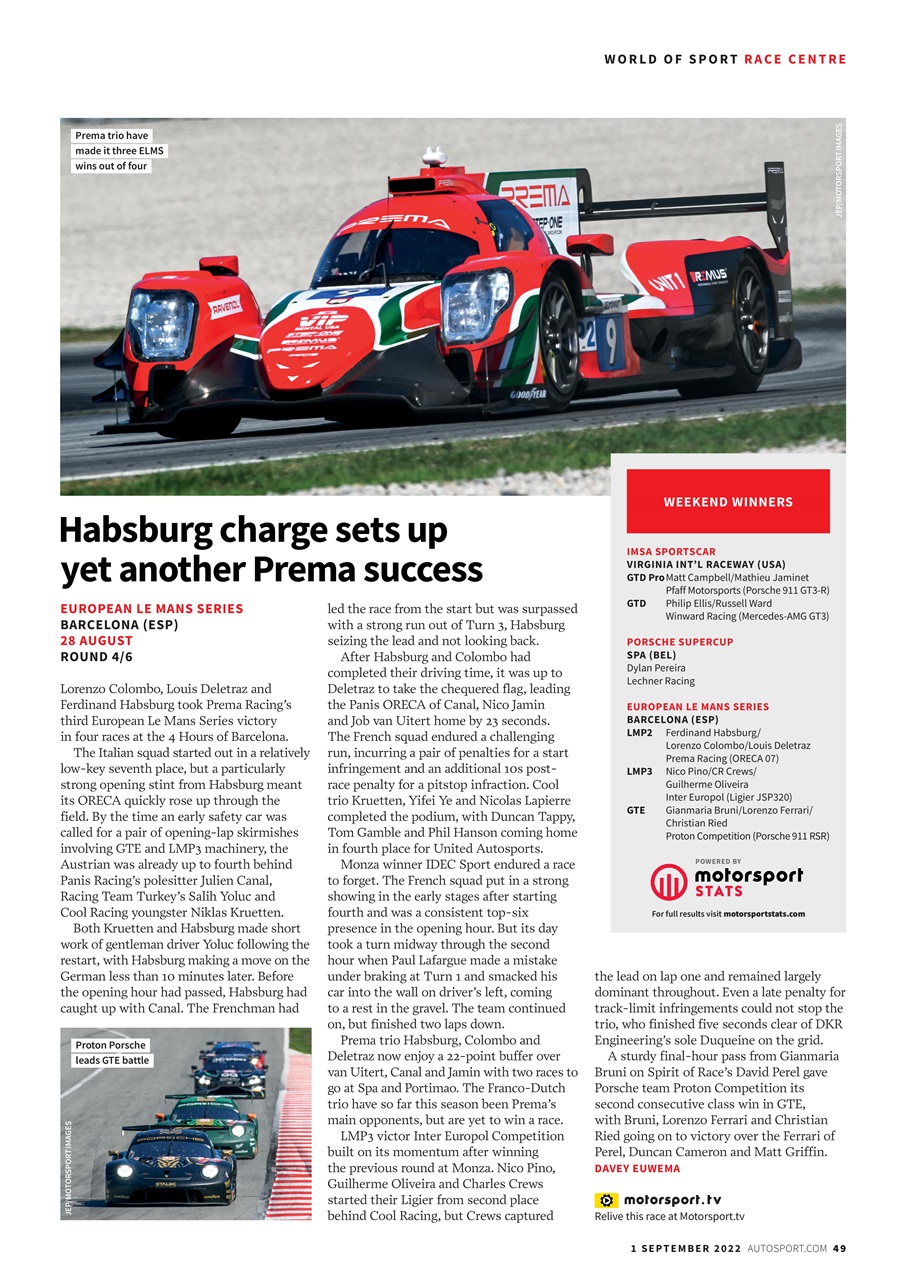 Autosport Preview Pages