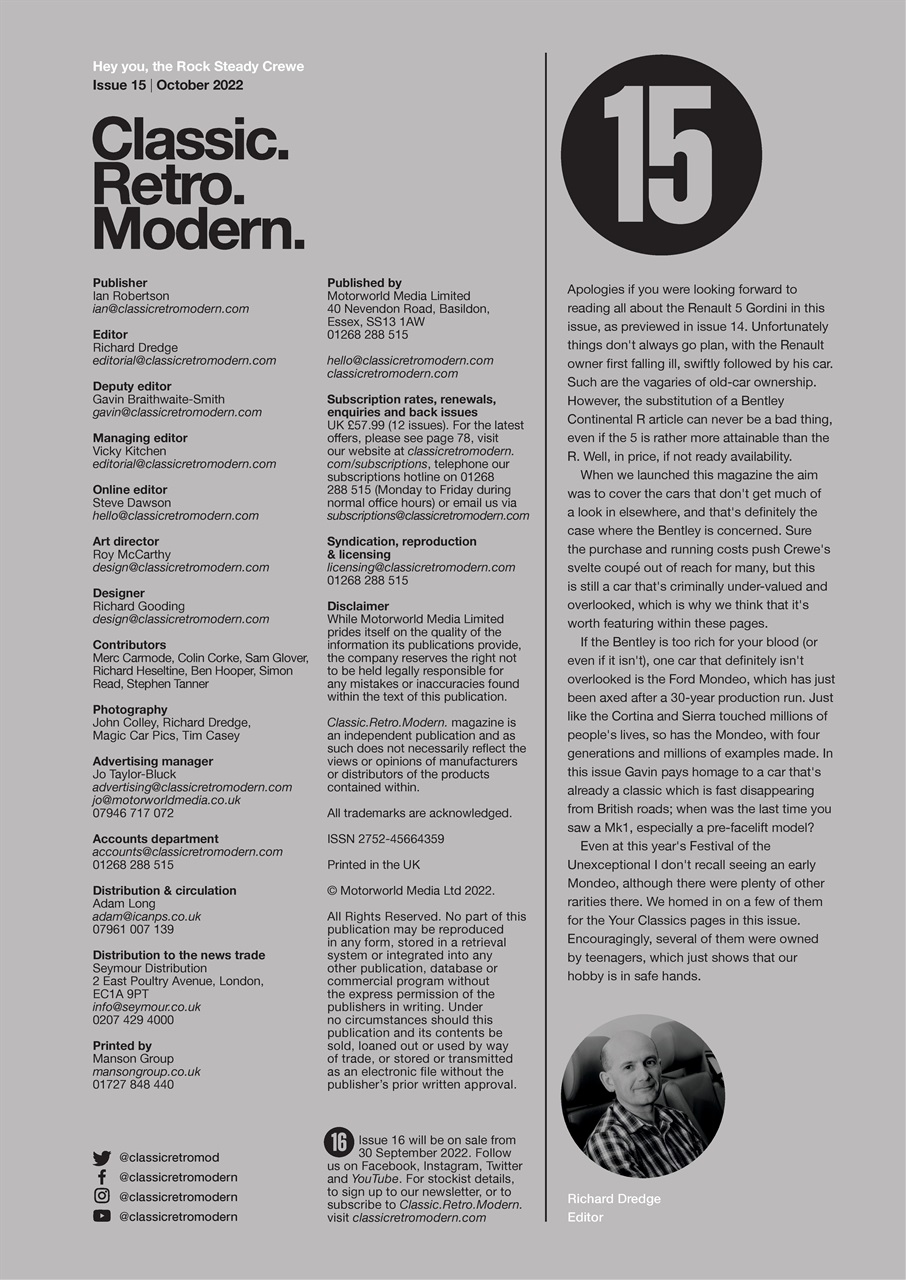 Classic Retro Modern Magazine Preview Pages
