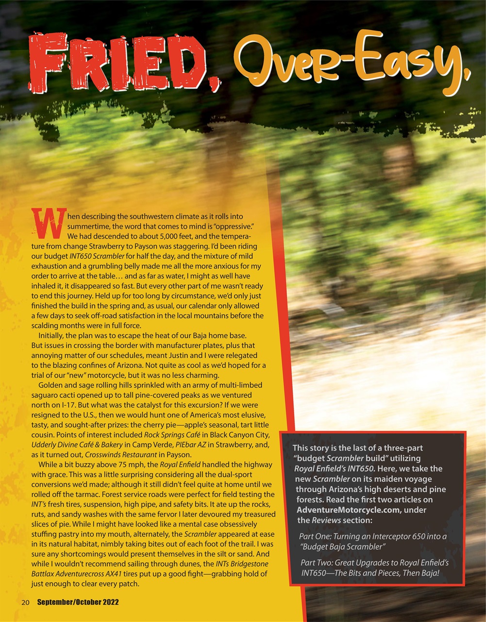 Adventure Motorcycle Preview Pages