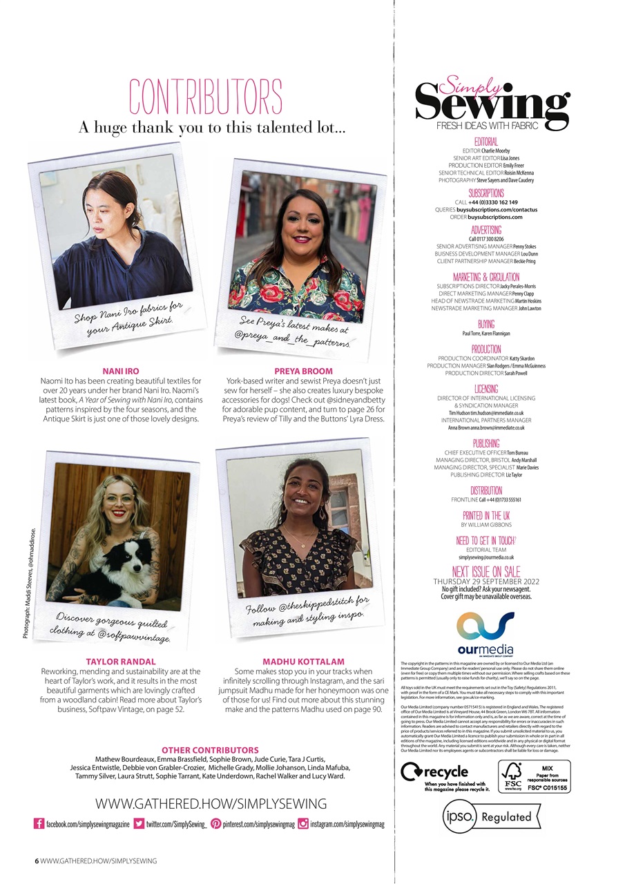 Simply Sewing Preview Pages