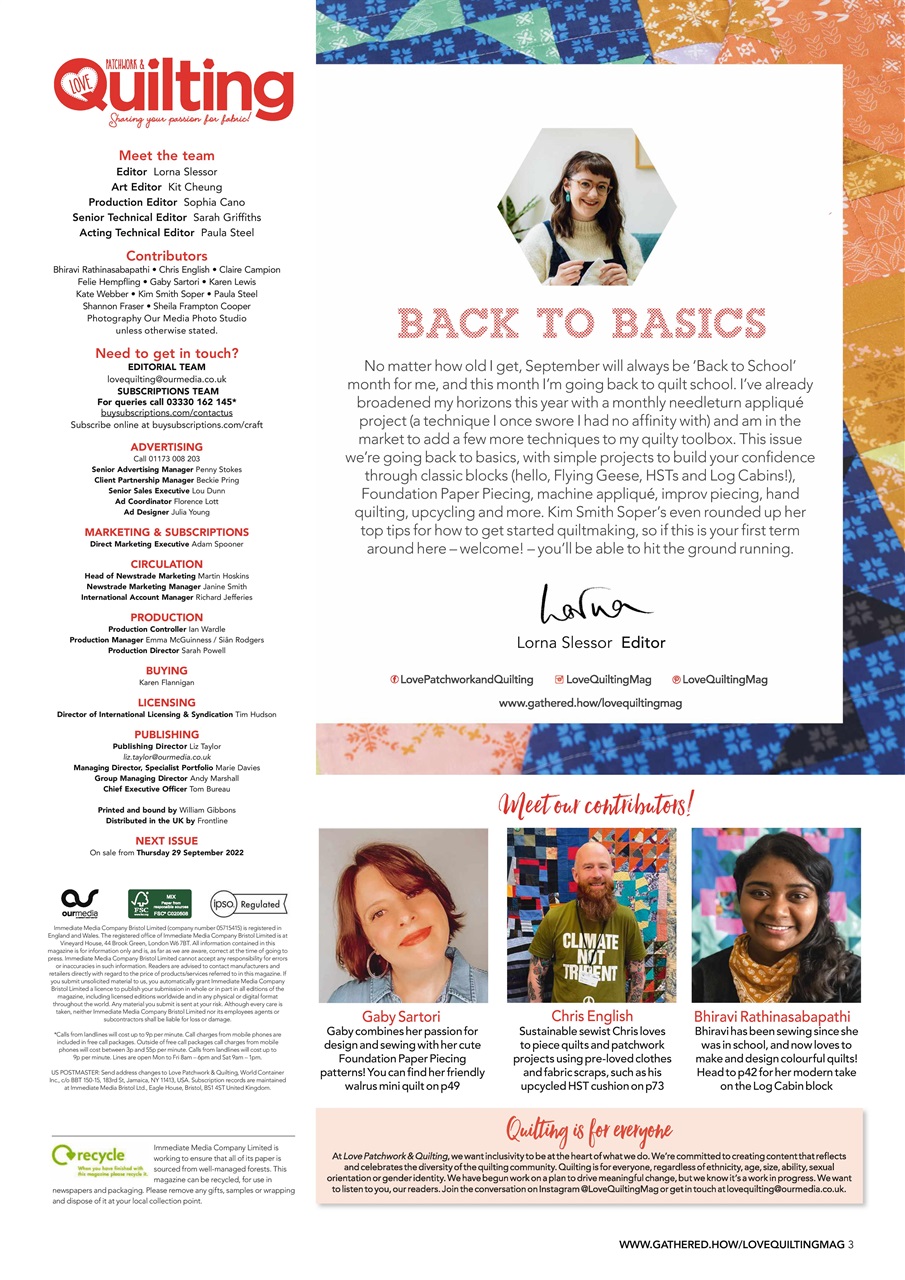 Love Patchwork & Quilting Preview Pages