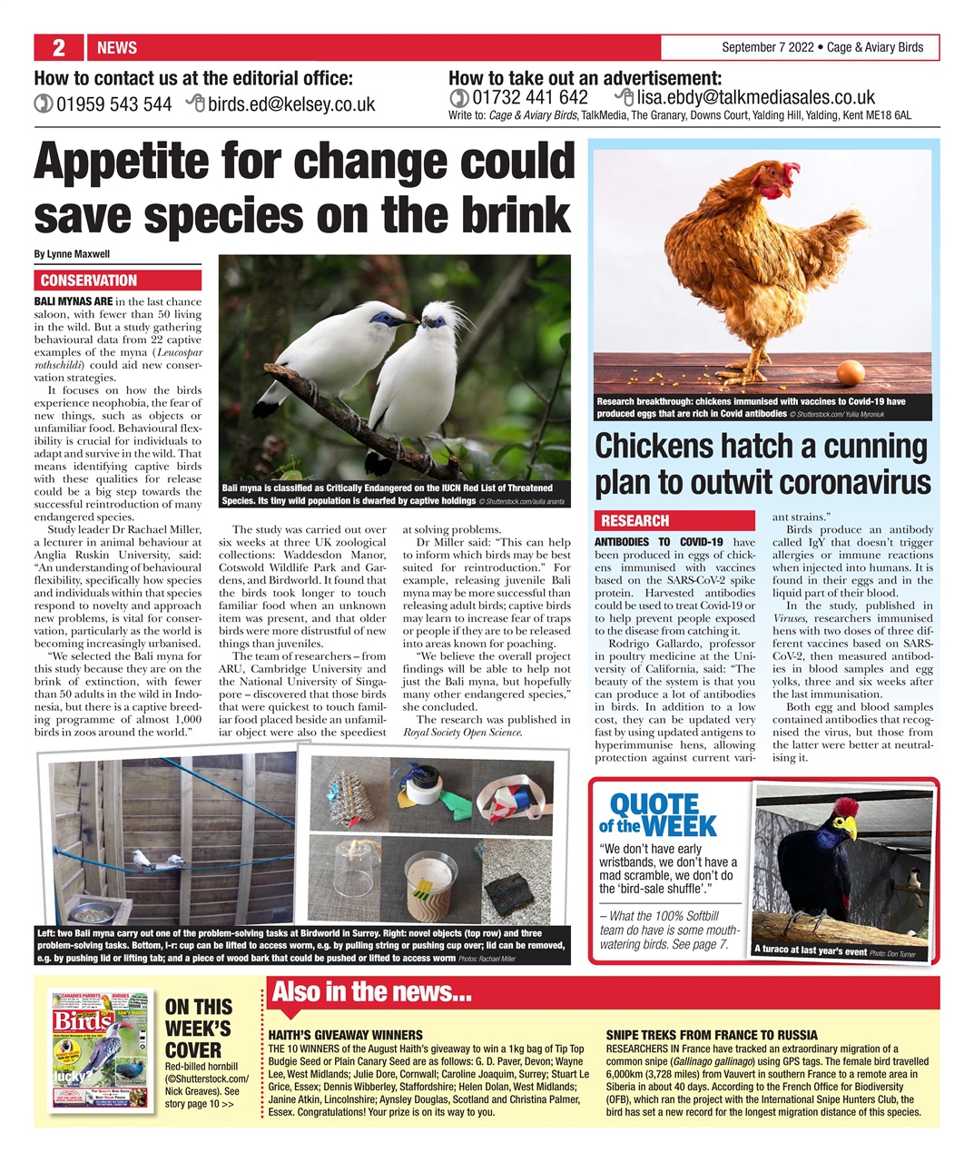 Cage & Aviary Birds Preview Pages