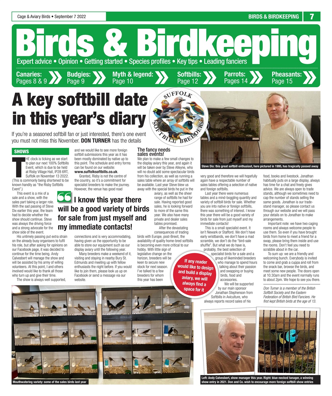 Cage & Aviary Birds Preview Pages