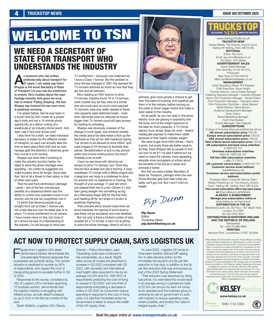 Truckstop News Preview Pages