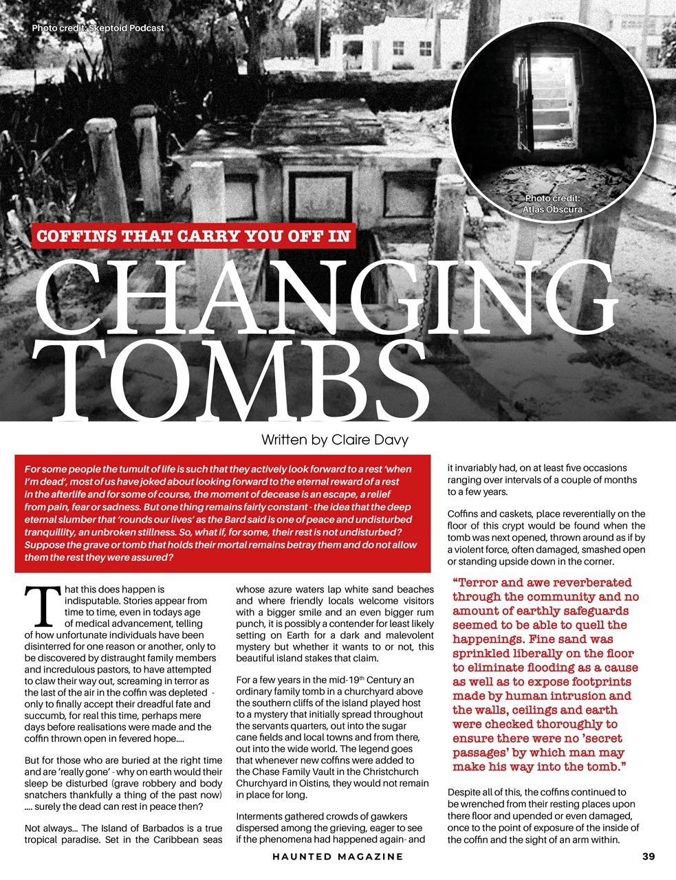 Haunted Magazine Preview Pages