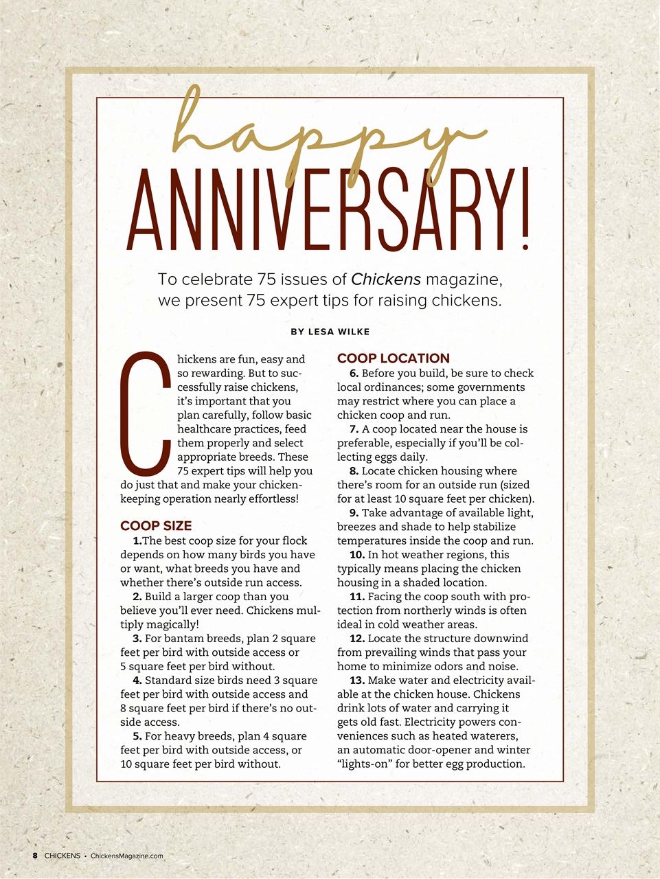 Chickens Magazine Preview Pages