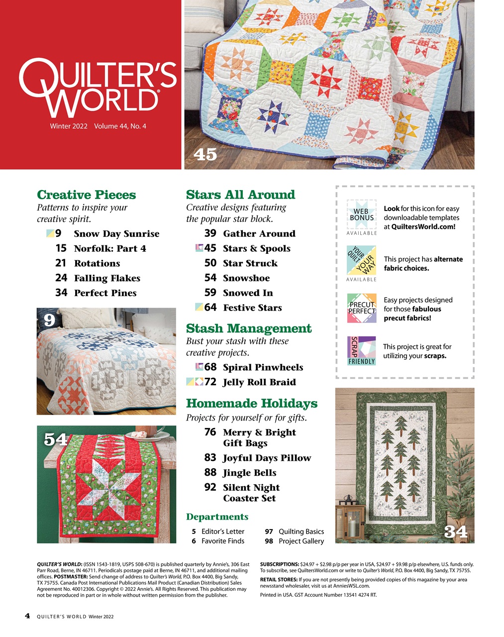 Quilter's World Preview Pages