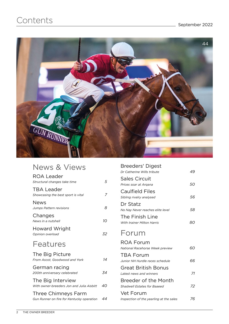 The Owner Breeder Preview Pages