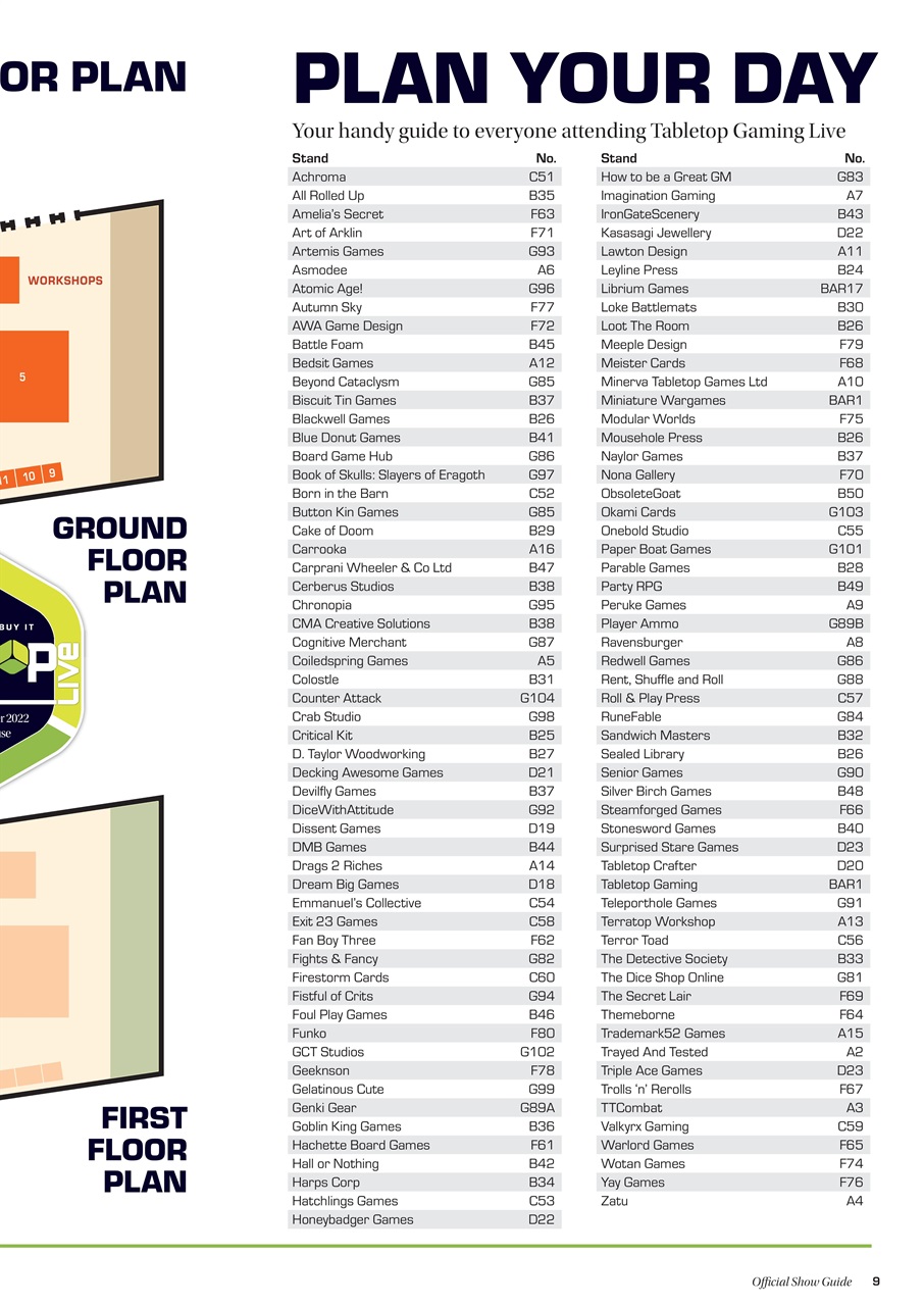 Tabletop Gaming Preview Pages