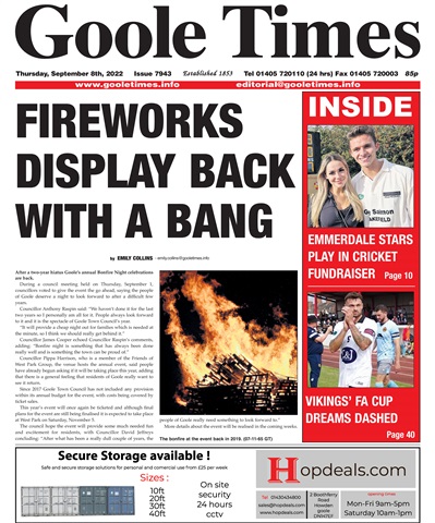 Goole Times issue Thursday, September 8th